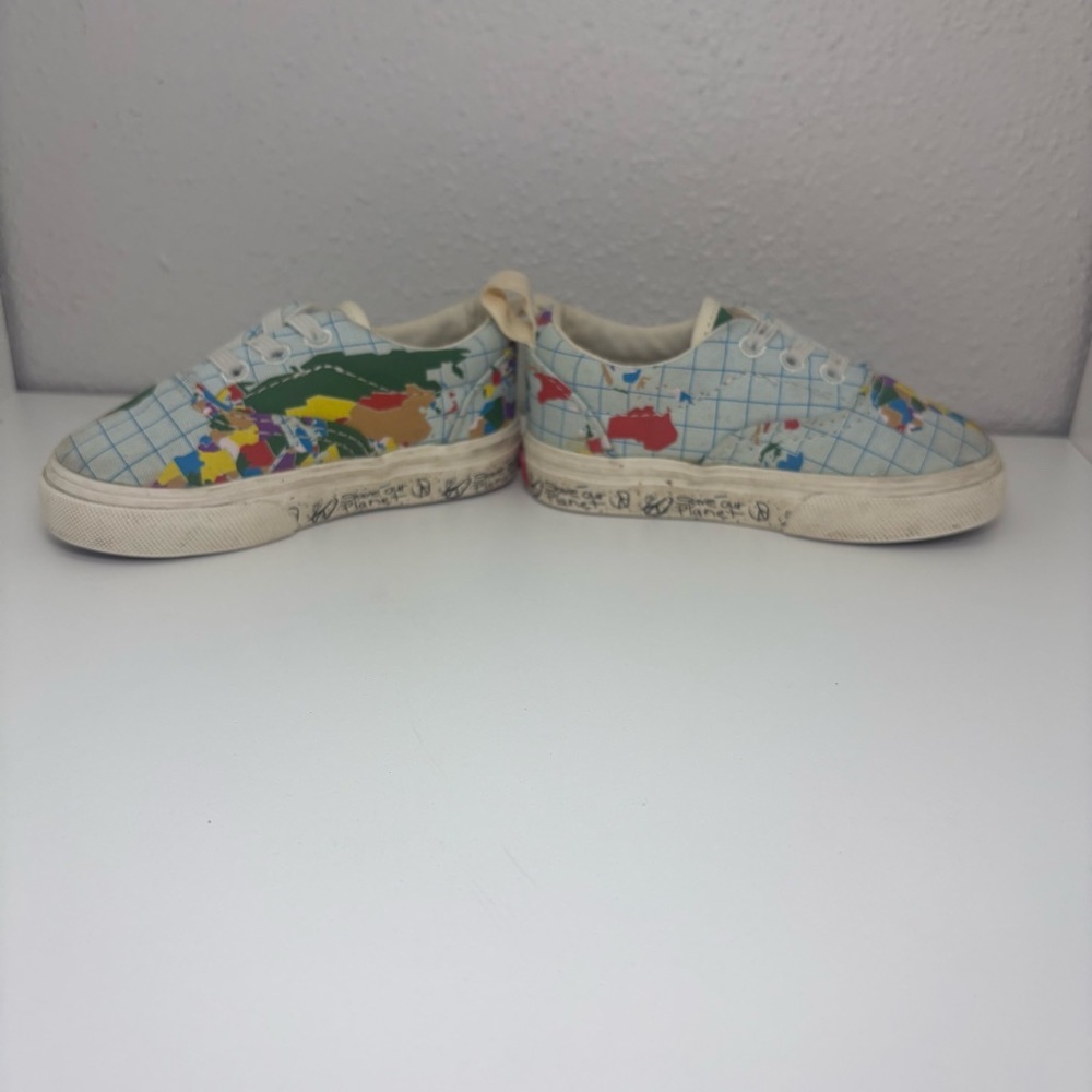 VANS Toddler Sneaker Save Our Planet Globe World Design Size 5 Toddler Unisex - Picture 3 of 8
